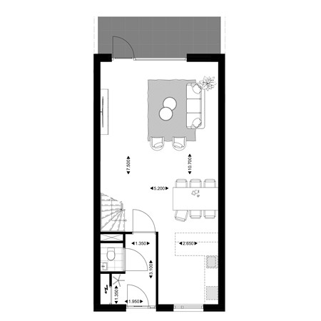 Floorplan - Rozenstraat Construction number C.007, 5014 AJ Tilburg